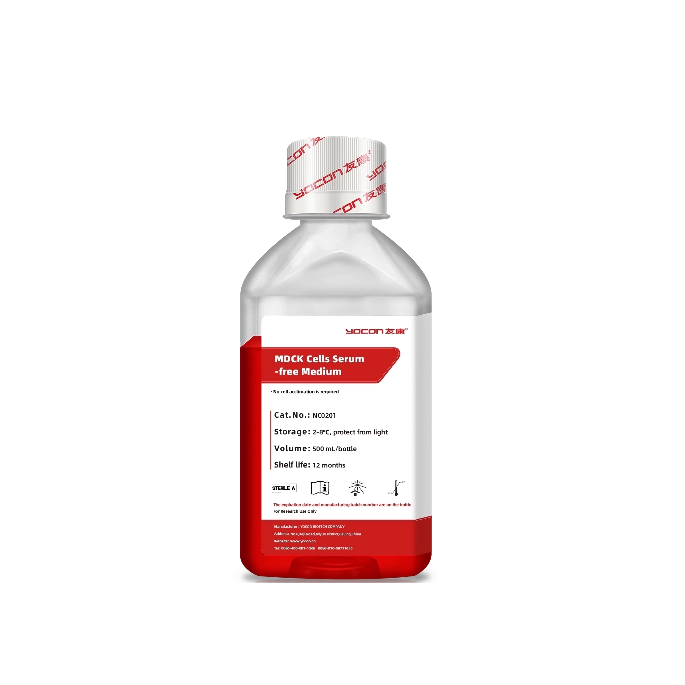 Medio de cultivo celular MDCK, libre de suero y definido | Celular Yocón